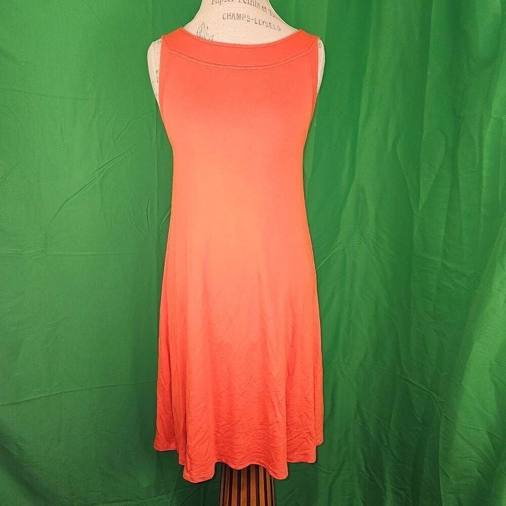 Flax Womens Orange Tank Dress Small